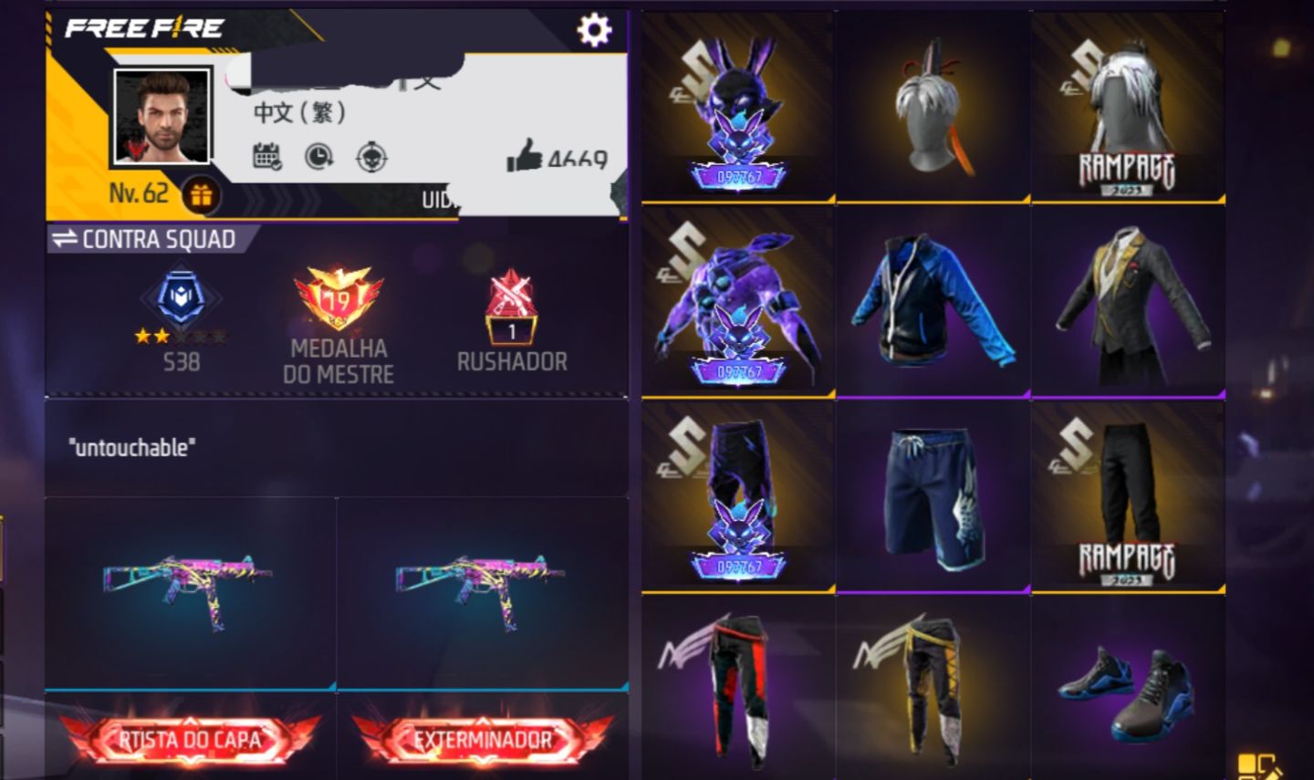 Conta de free fire batata e gemada para apostadore