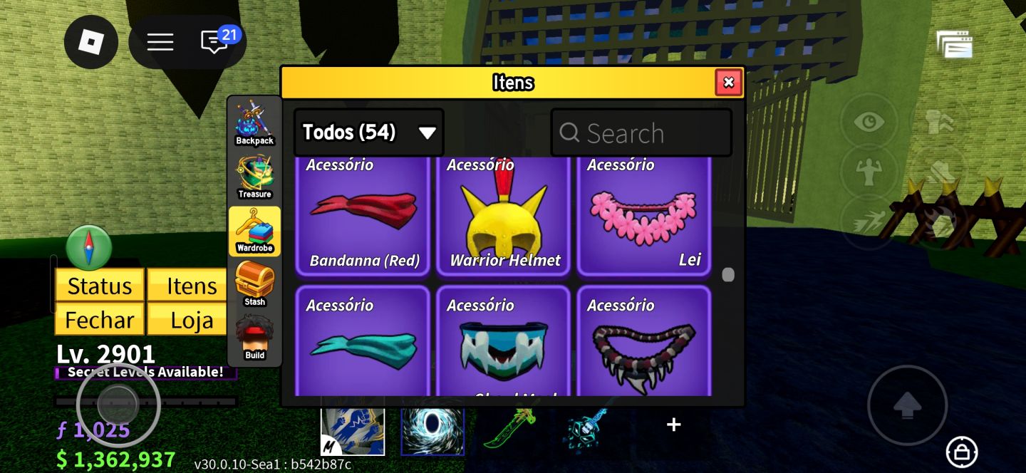 Conta de blox fruits a venda ou em brawl stars 100k+