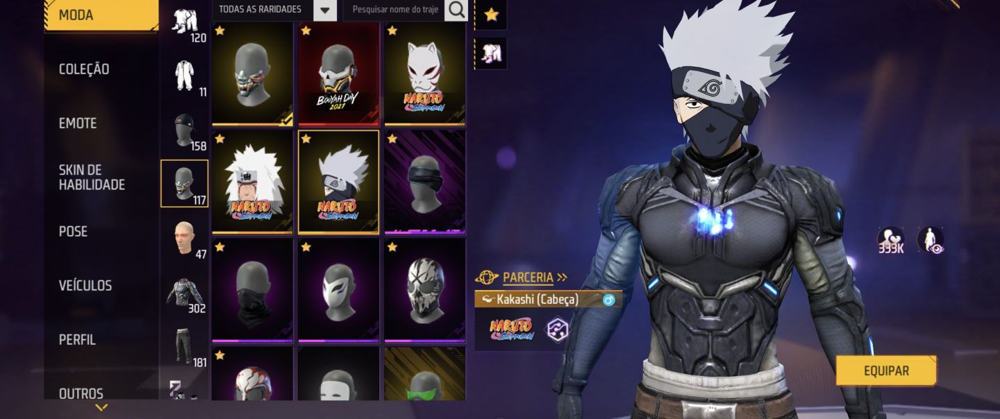 CONTA PRIME 5 GEMADINHA EVOLUTIVAS, ENTRADA BASTANTE SKINS FEMININA + 300 PEITAS