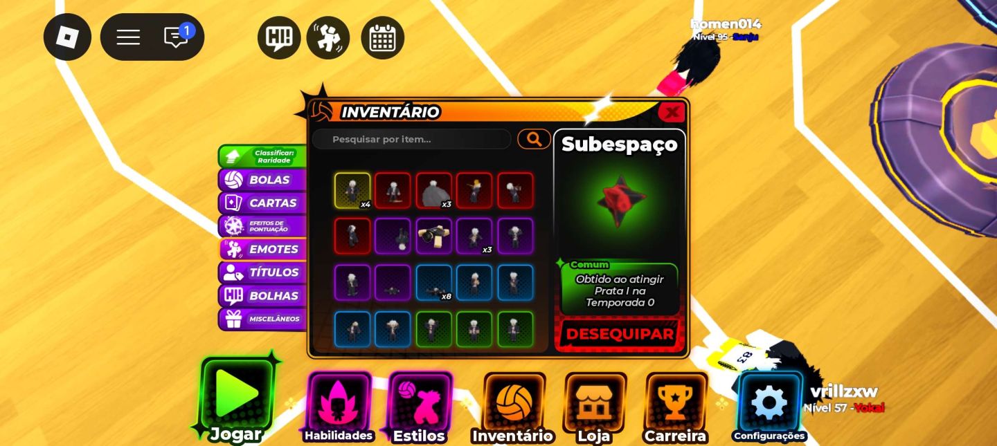 CONTA VOLLEYBALL LEGENDS + BLOX FRUITS | LEIA A LEGENDA