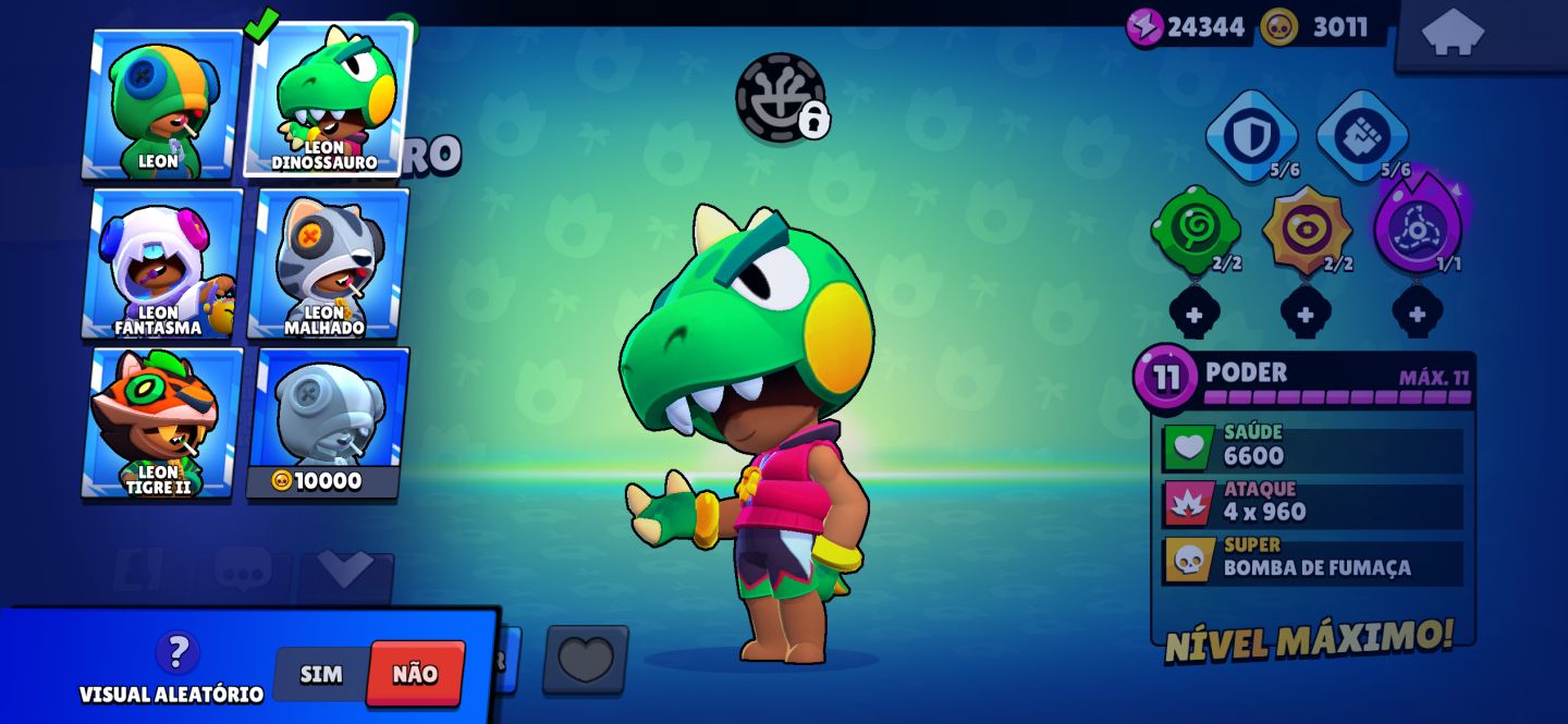 CONTA BRAWL STARS/ SKIN CORVO/ SKIN LEON/ENTRE OUTRAS. MUDANÇA DE TODOS OS DADOS