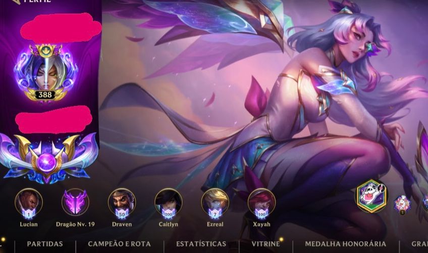 Conta wild rift ex top 1 lucian, lenda e monarca!! main adc e jungler e etc!