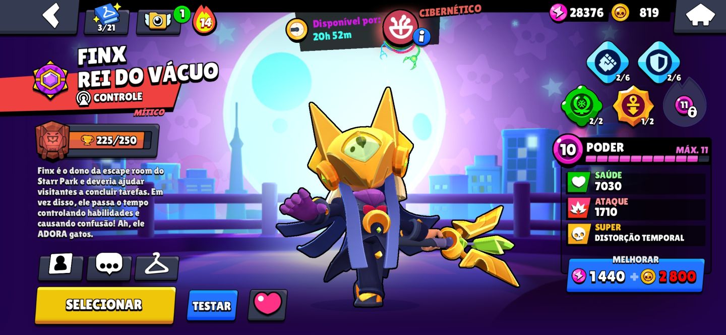 CONTA BRAWL STARS COM 101/108 BRAWLERS/SKINS DE TODAS RARIDADES