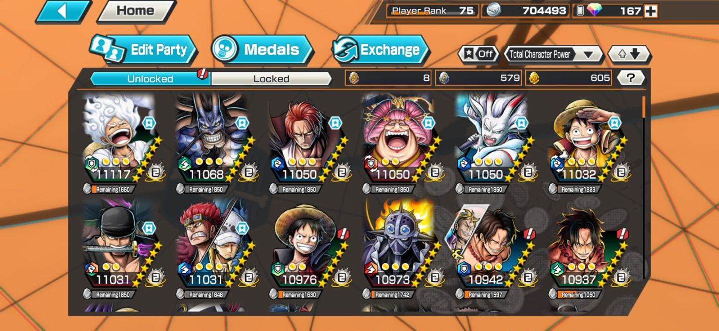 CONTA OPBR RANK 75 COM VARIOS EXS