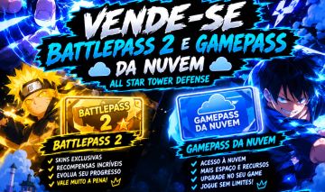 Batlepass 2 e gamepass da nuvem ALL star Tower defense