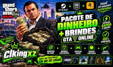 [UP DE CONTAS] GTA 5 ONLINE PC - PACOTES DE DINHEIRO + BRINDES