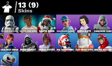 FORTNITE conta mais de 14 skins e muitas picaretas |
