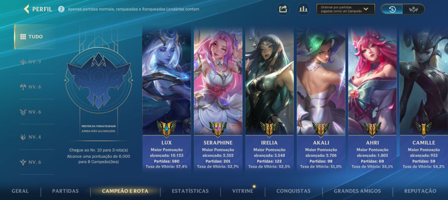 Conta wild rift com quase 100 skins