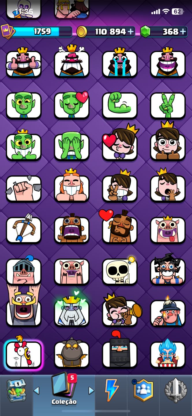 CONTA CLASH 5 ANOS + CARTAS FULL