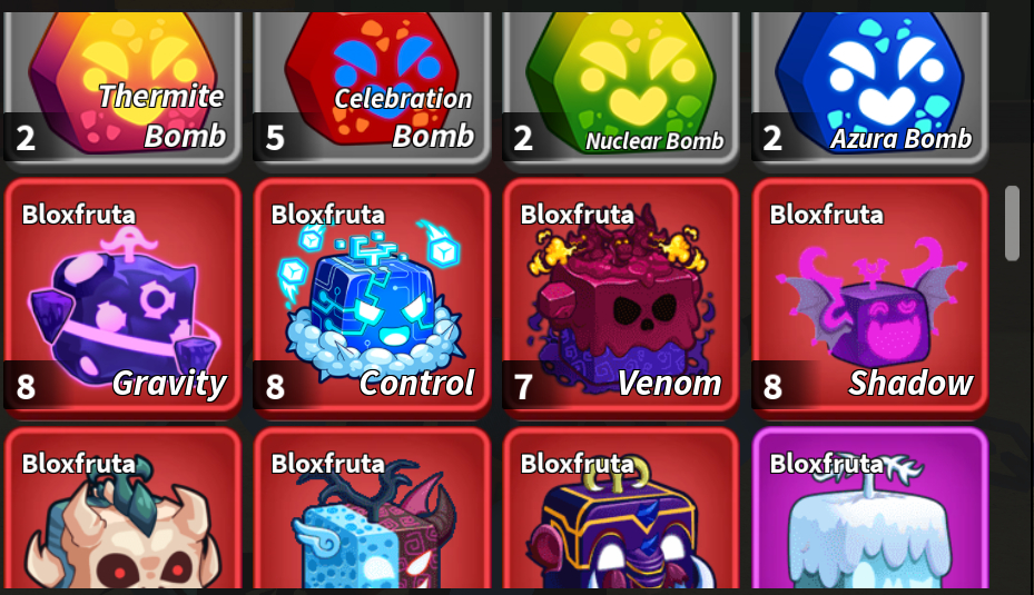 SKINS DE FRUTAS + FRUTAS FÍSICAS BLOX FRUITS [ENTREGA RÁPIDA]
