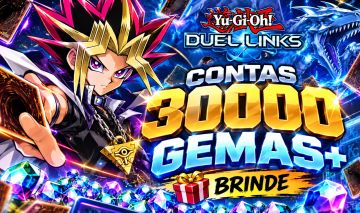 CONTAS Yu-Gi-Oh! Duel Links 30000 GEMAS+ brinde
