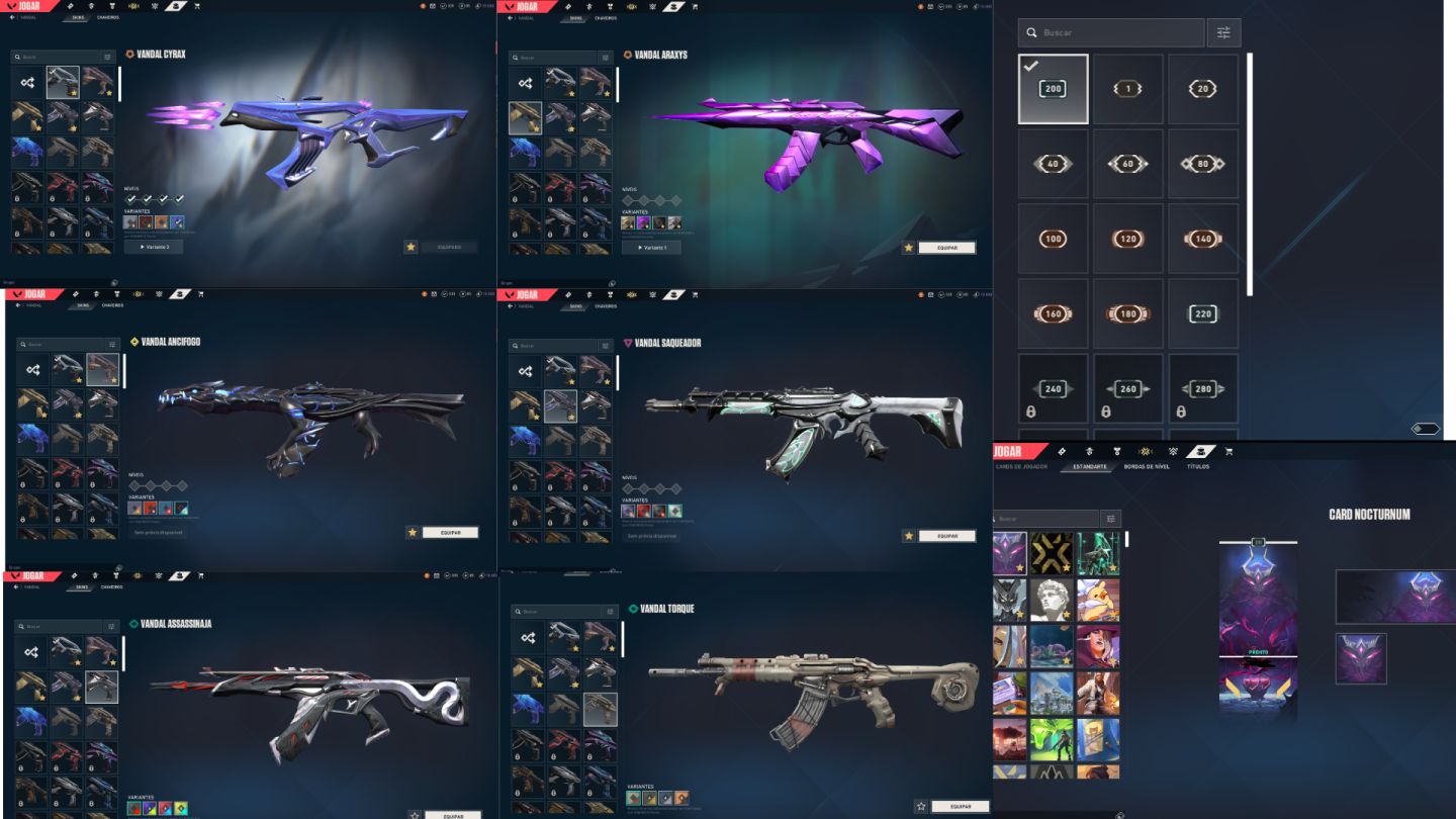 CONTA VALORANT COM PACOTES DE SKINS + LEAGUE OF LEGENDS