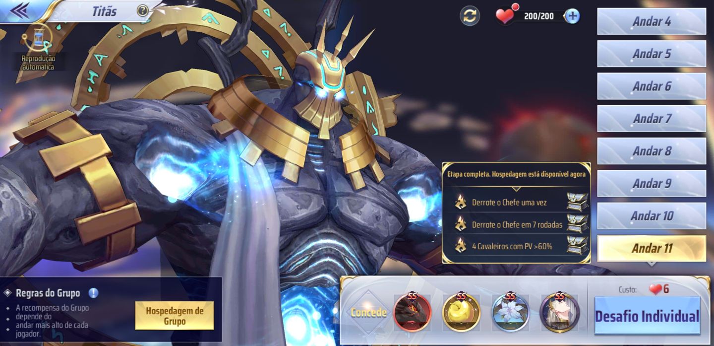SERVIÇOS DE PROGRESSÃO E FORTALECIMENTO - SAINT SEIYA AWAKENING