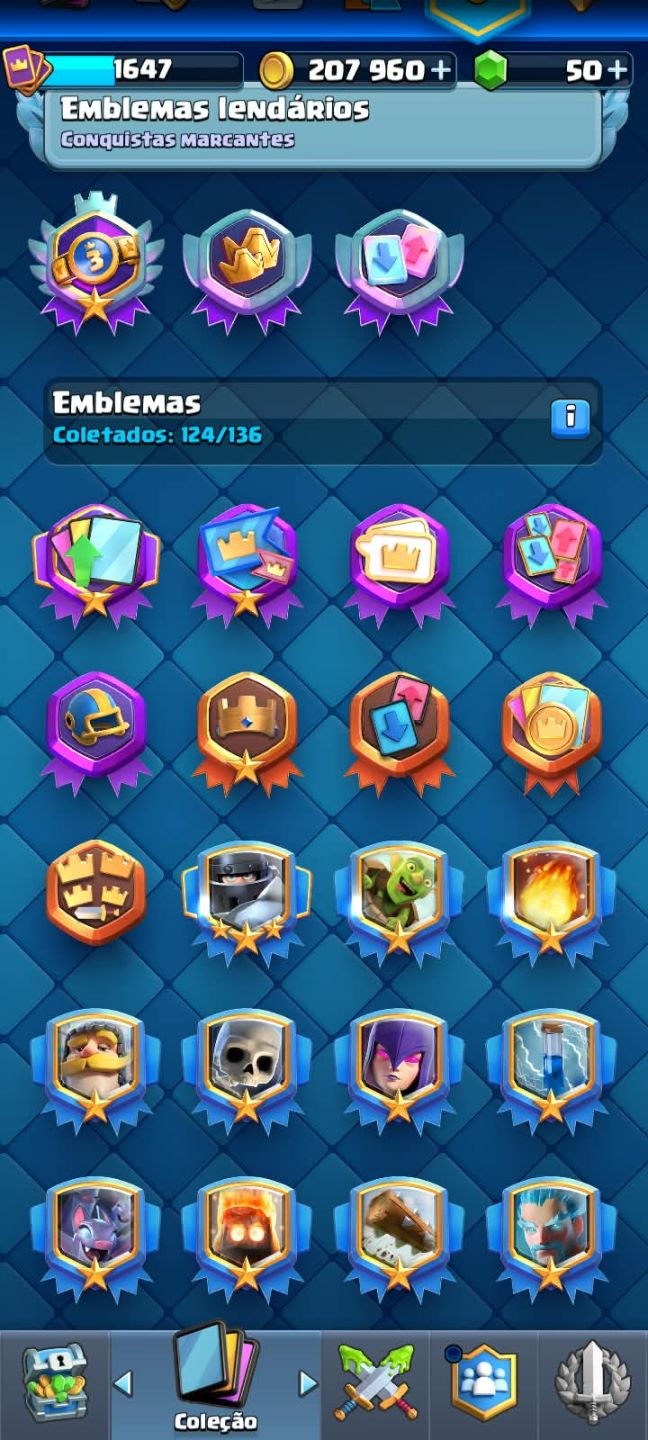 CONTA CLASH ROYALE 13.000 TROFÉUS