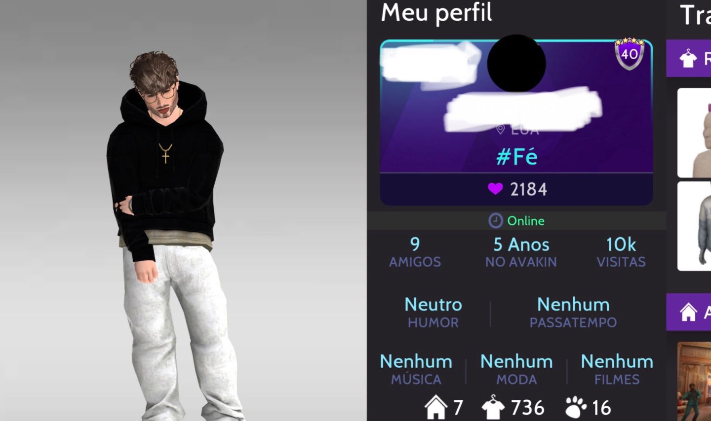 CONTA AVAKIN LIFE NÍVEL 40, TÁ BEM CONSERVADA