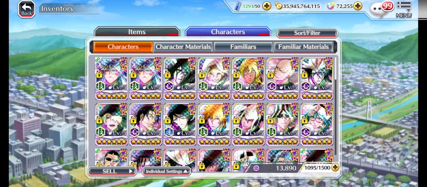 Super REROLL Bleach Brave Souls, Rank 300 + 72k de ORBS