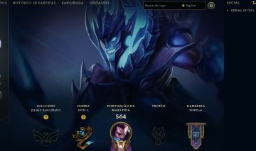 CONTA LOL LVL 353 | 141 SKINS | ULTIMATE + 2 MÍTICAS + 16 LENDÁRIAS | EX OURO