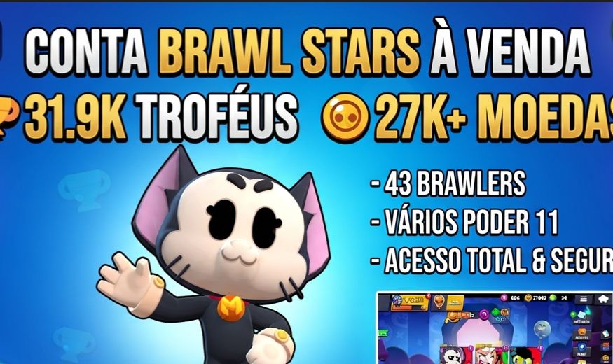 Conta Brawl Stars | 31.9K Troféus | Brawlers Nível 11 | Ótimo Custo-Benefício