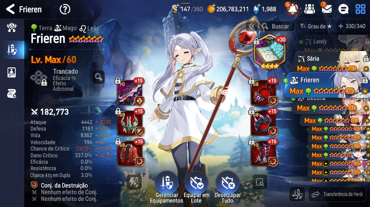[EPIC SEVEN]CONTA END GAME/36ML5/FRIEREN+RE ZERO+SLIME+FULLMETAL+AESPA COMPLETOS