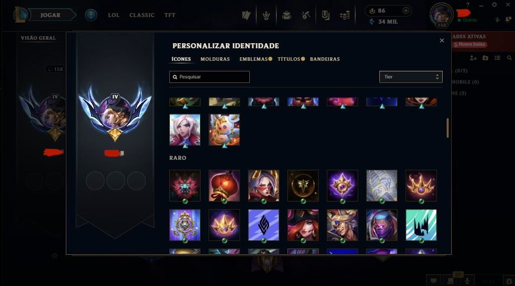 Conta main master yi | diamante 4 com 80% de WR !