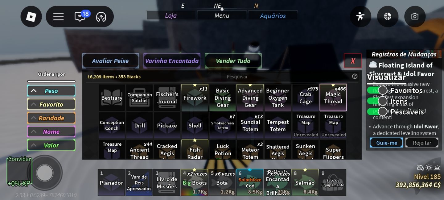 CONTA FISH 390 MI / 67 robux / nvl 185