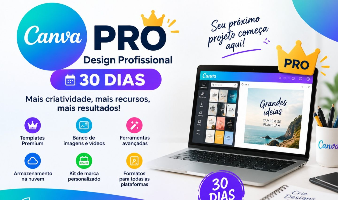 Canva PRO Design Profissional (Acesso Premium)