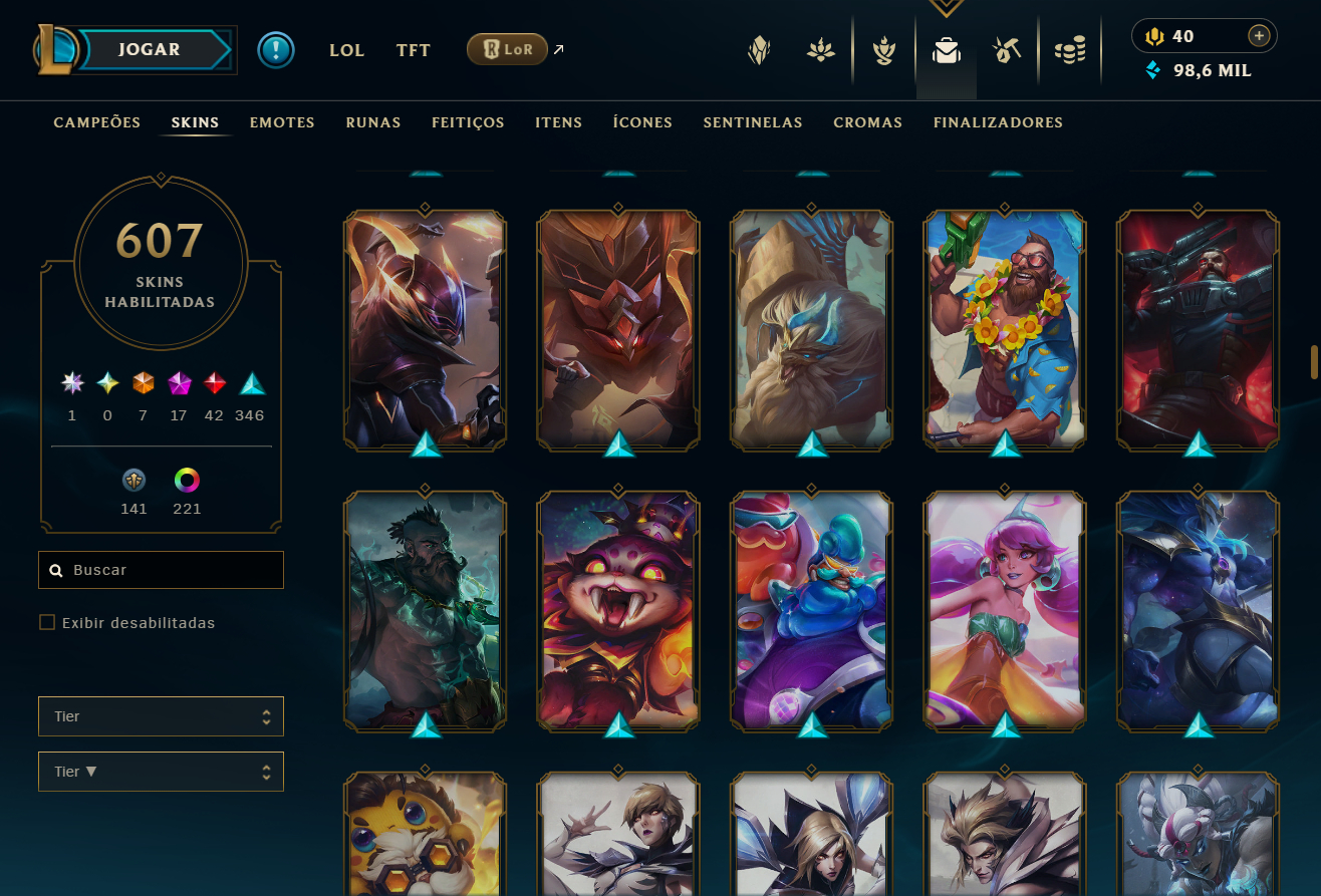 CONTA ESMERALDA | 607 SKINS | 340 EMOTES | 174 CROMAS