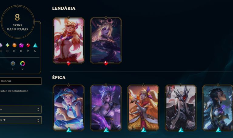 Conta de League of legends Com skins lendárias