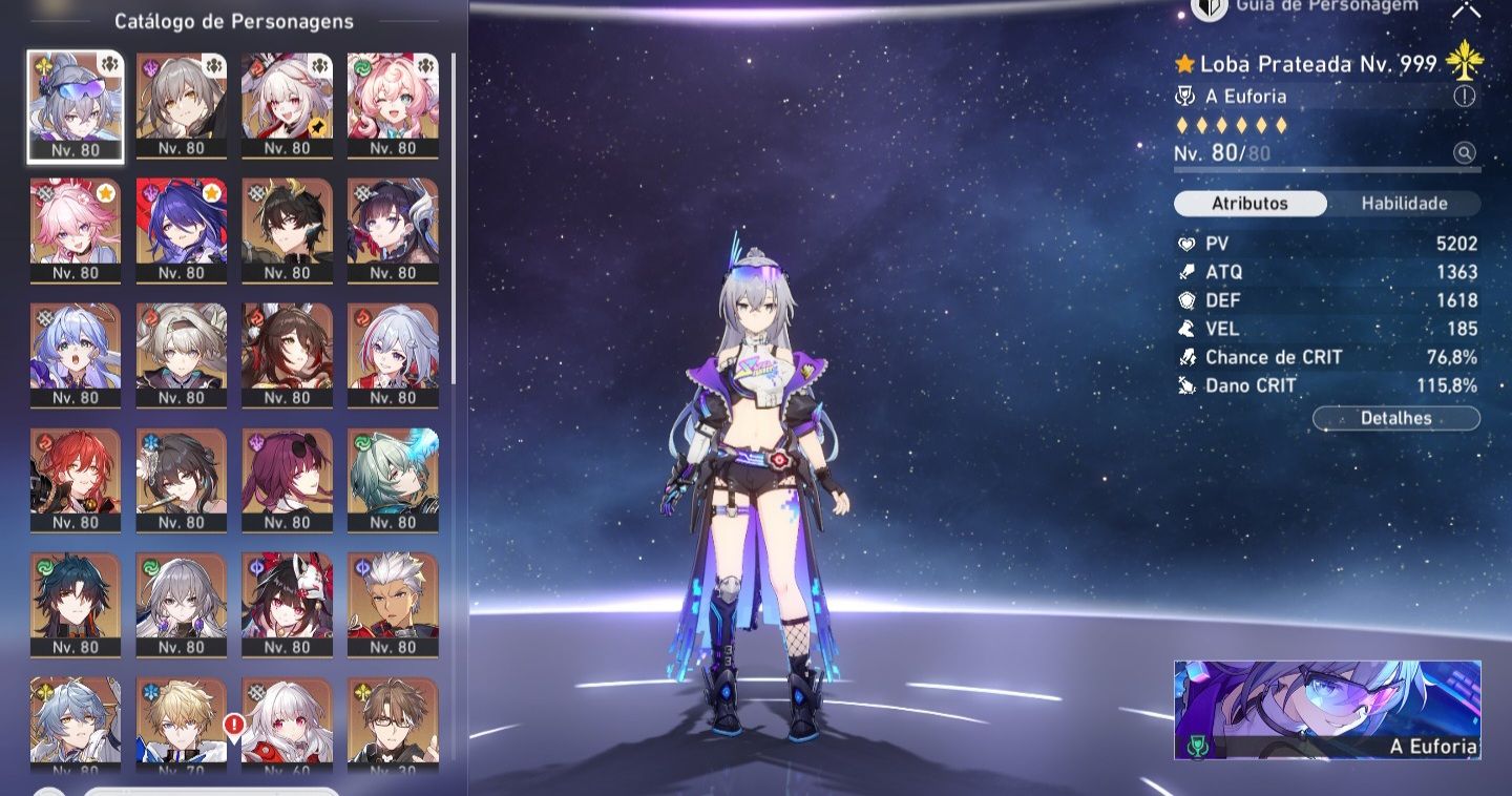 Conta honkai star rail lv70