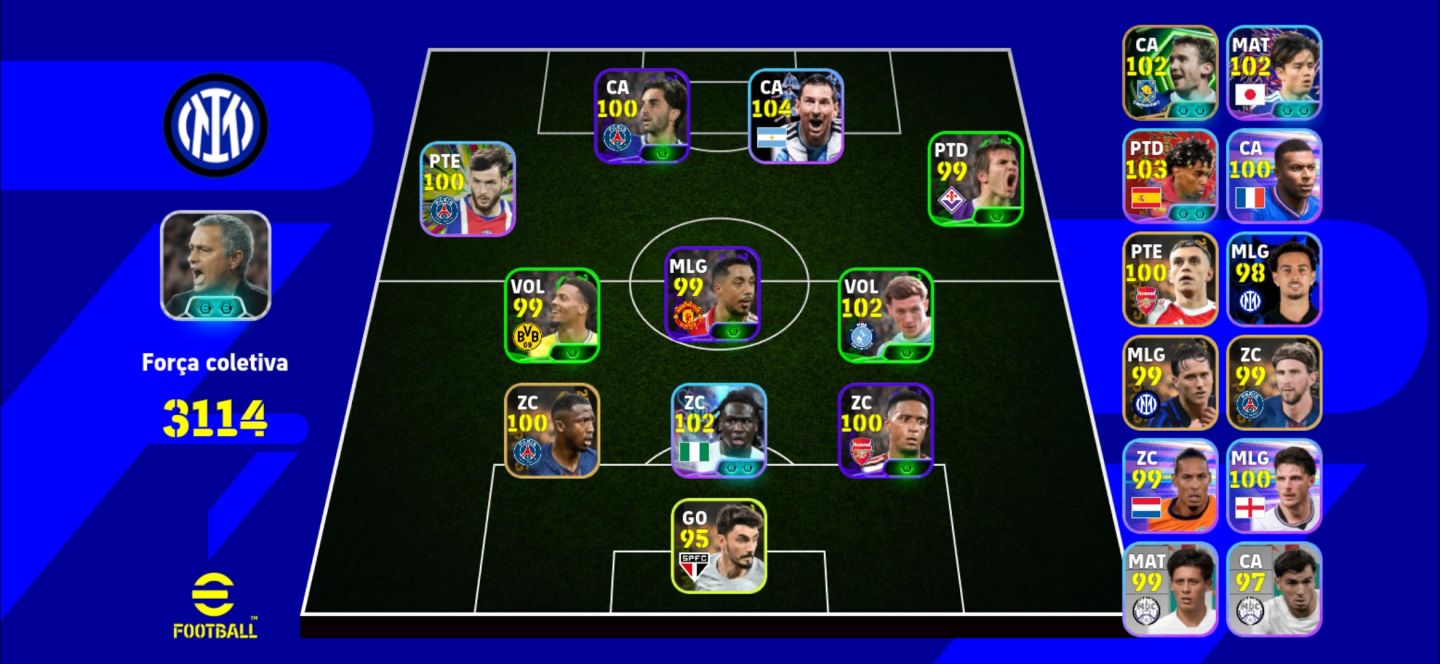 Conta 3114 de força+ jose Mourinho técnico time bom pra iniciar
