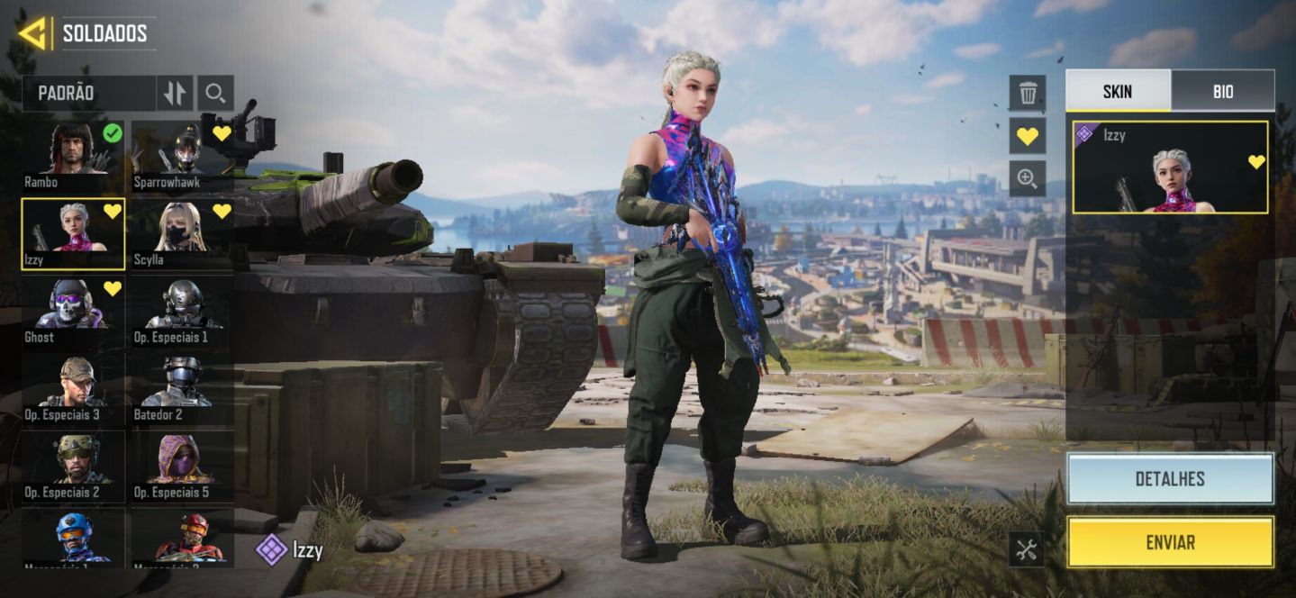 Conta call of duty mobile com Rambo