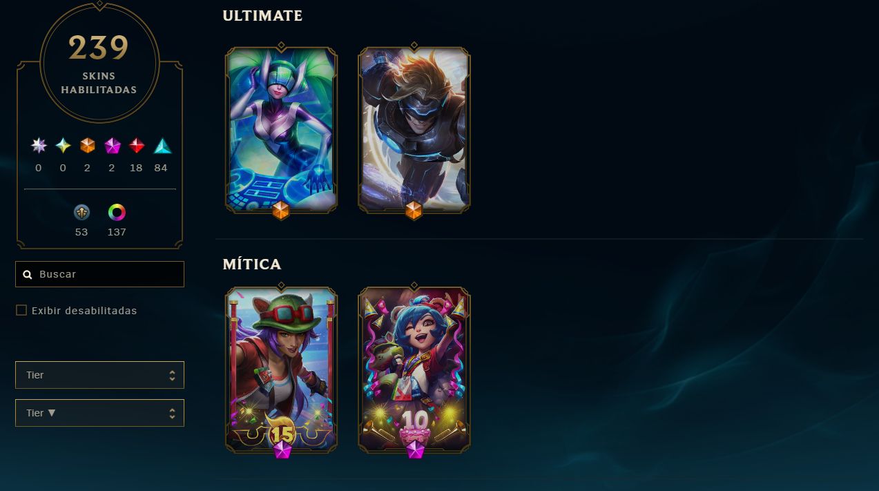 EX-CHALLENGER | GM S16/S17 | TODOS OS CAMPEÕES | 250+ SKINS