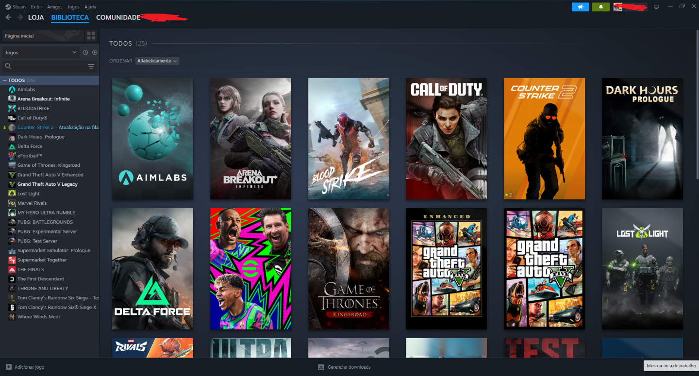 Conta da Steam com GTA V e conta no Cs2!