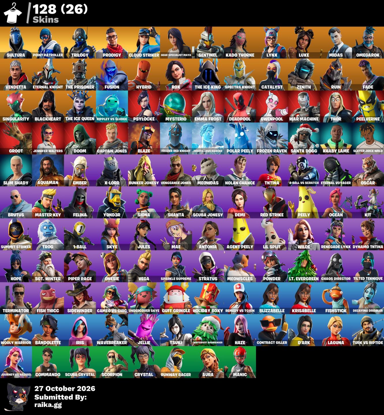 Conta com minty e várias skins!