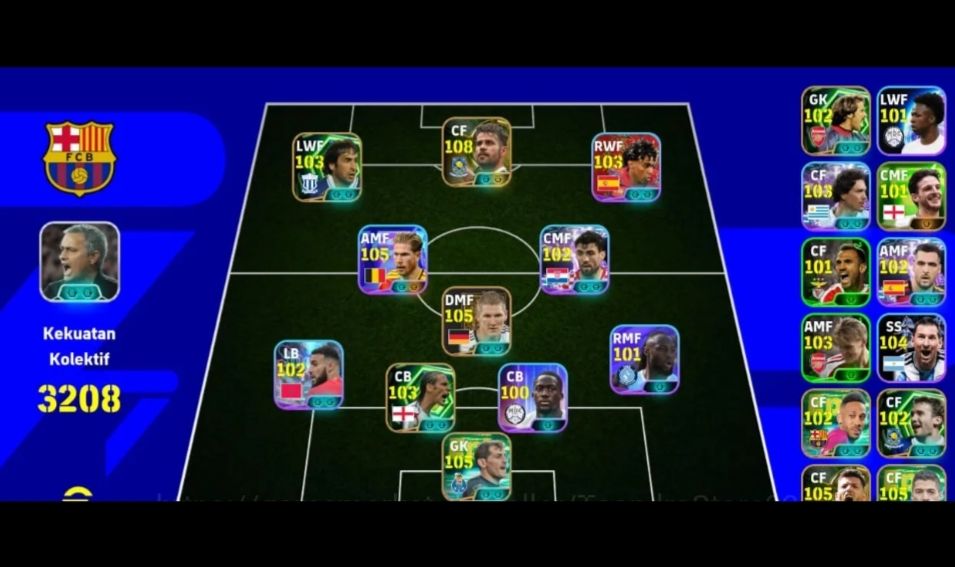 CONTA EFOOTBALL 3208 FC | ROMÁRIO 108 | MATTHÄUS 105 | NEUER 105 | JOSÉ MOURINHO