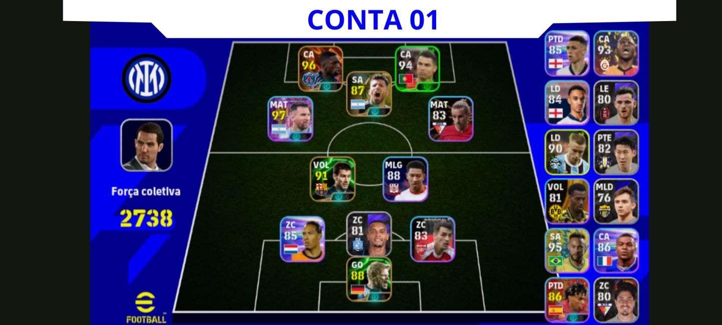 Contas eFootball Iniciais com Épicos/Big Times Garantidos!