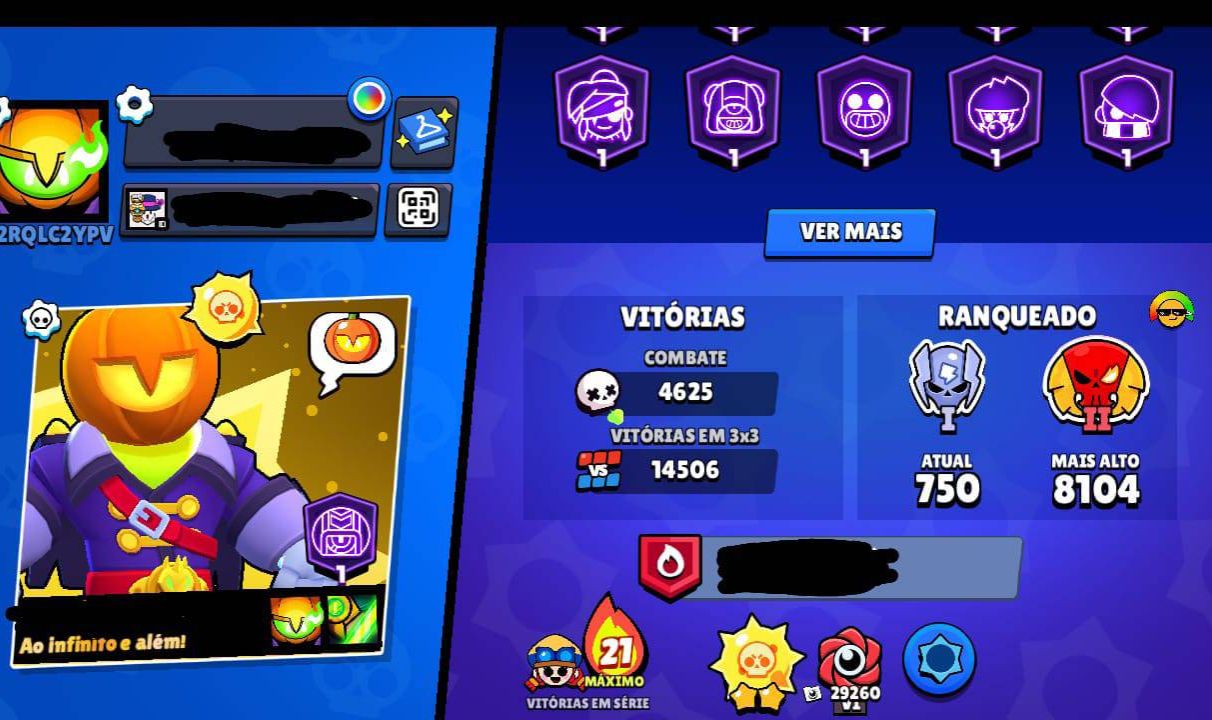 Conta brawl star muito rara 100k trofeus