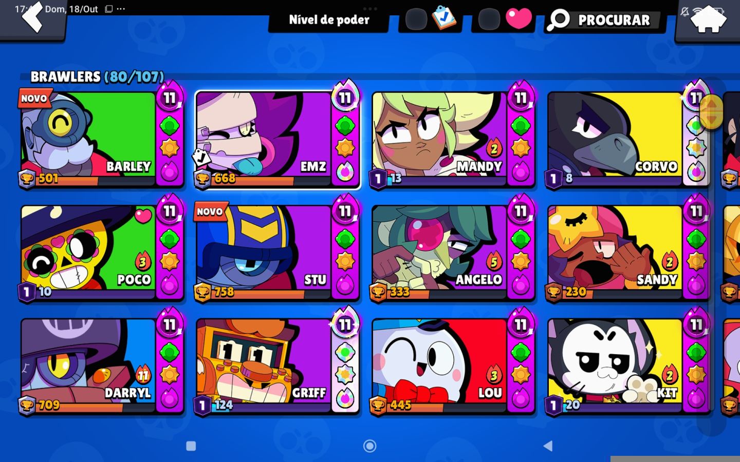 Conta Brawl Stars 194 Skins