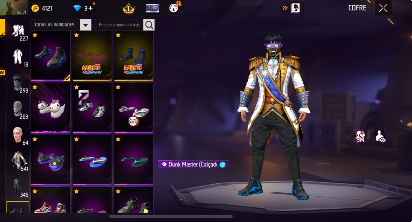 CONTA DE FREE FIRE | MUITO GEMADA | 541 PEITORAIS | MUITOS PASSES + LVL ALTO