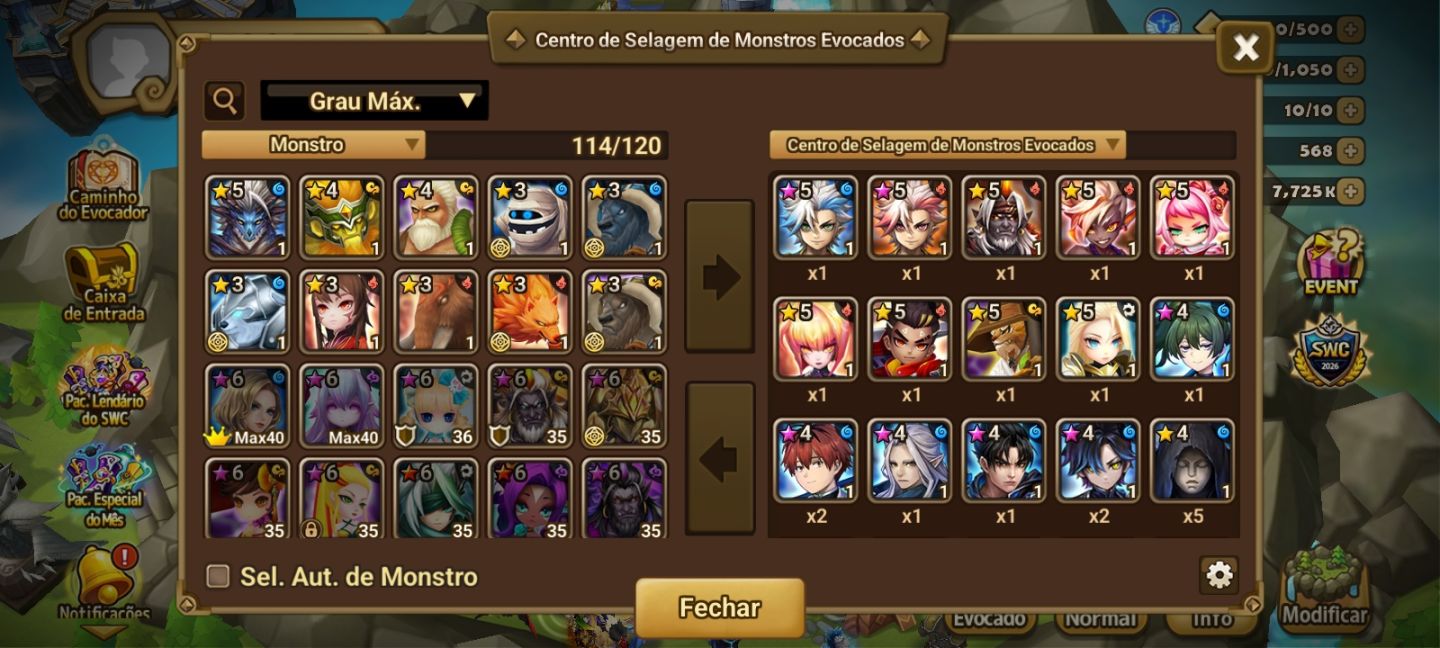 Conta Summoners Wars NAT 5 light Lora (menina oculta dem