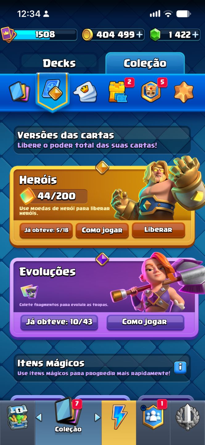 CONTA DE CLASH ROYALE COM TODAS AS CARTAS DO JOGO
