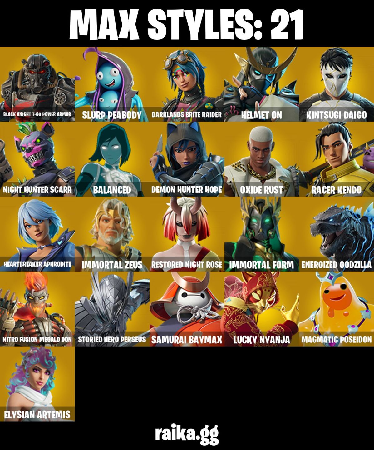 CONTA FORTNITE 48 SKINS MIZUKI/HADES/ZEUS/POSEIDON/STRAV/JADE/FELINA/POSEIDON