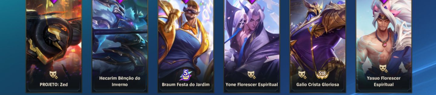 CONTA Wild rift- grão mestre todos os campeões e 110 skins lendárias