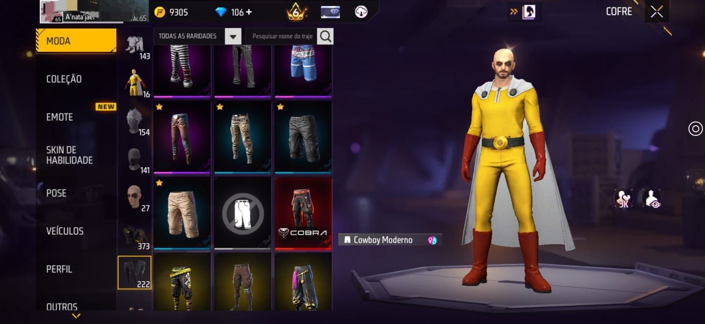 CONTA FREE FIRE GEMADA, PRIME 6, ID 8 DIGITOS RARÍSSIMA!!