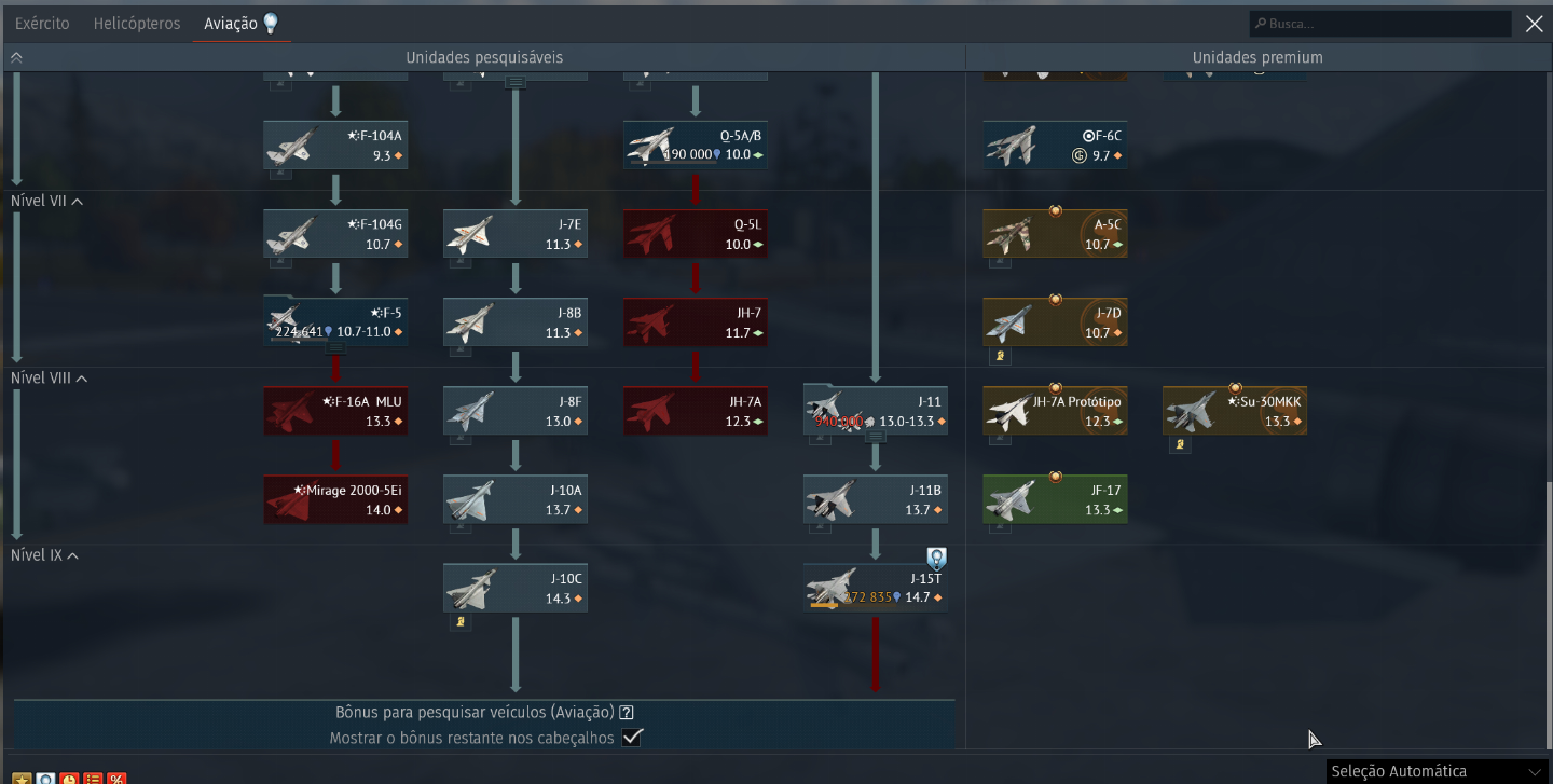 CONTA WAR THUNDER 2013 - 45 VEICULOS PREMIUM - MAIORIA DOS TOP TIER!