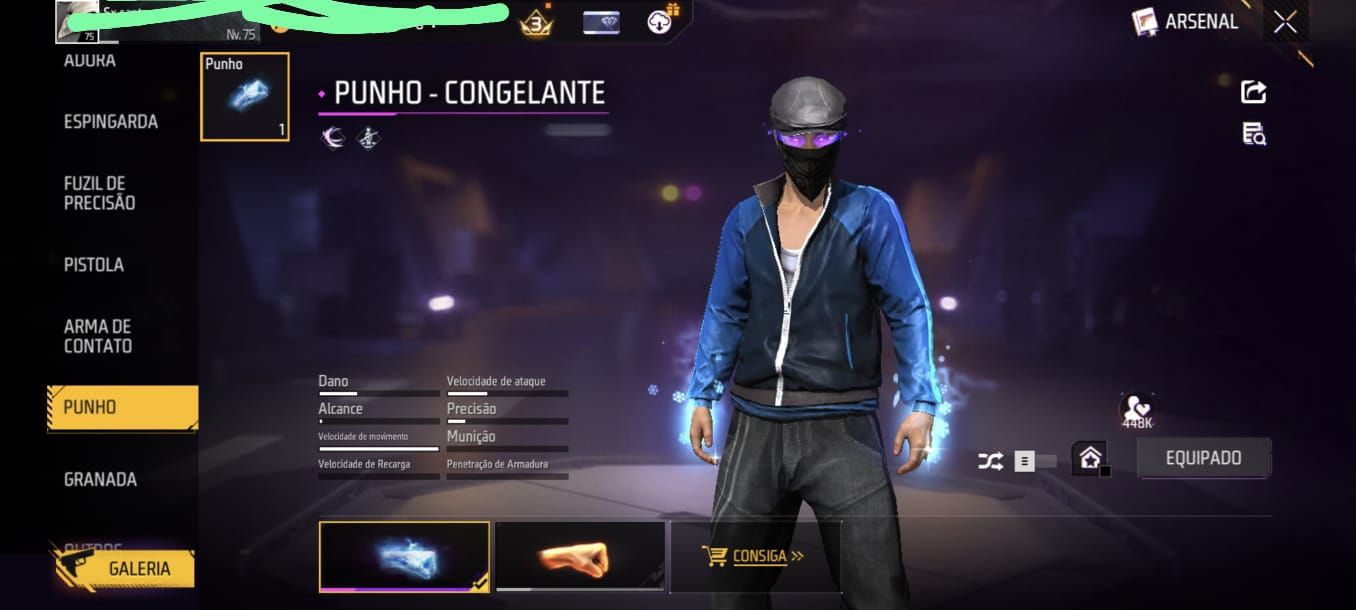 CONTA DE FREE FIRE GEMADA LEVEL 75