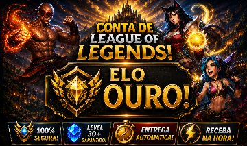 [ENTREGA AUTOMÁTICA]OURO II, 19 SKINS, 3 LENDÁRIAS, LVL 68, UPADA NA MÃO,84CHAMP