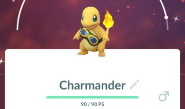 CHARMANDER SHINY EVENTO E CHARMANDER COM FUNDO