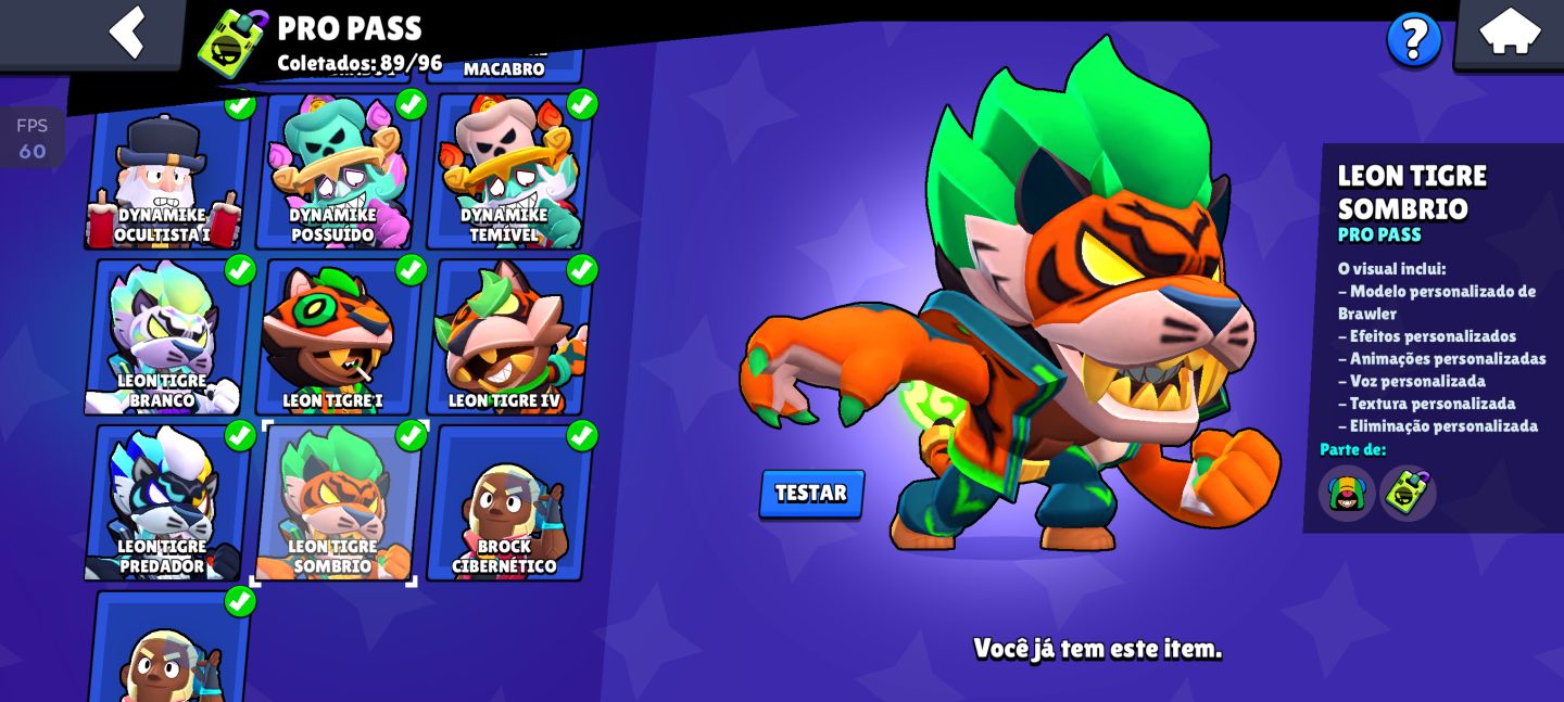 CONTA BRAWL STARS 78K TROFÉUS - 104 BRAWLERS - 3 PRO PASS