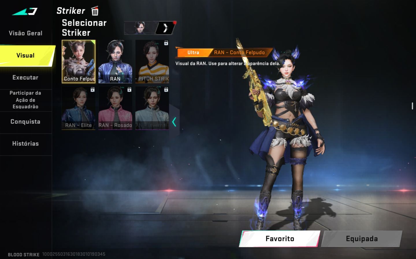 Conta top de bloodstrike com faca talon santuário